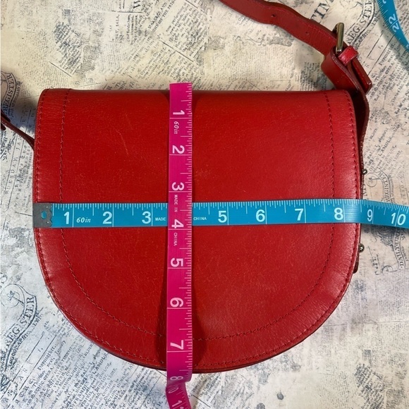 Zara women  buffalo leather Saddle bag satchel - Picture 13 of 15